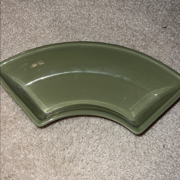 Longaberger Sage Green Ceramic Plate - belongs to the LB Lazy Susan. EC - Picture 2 of 4